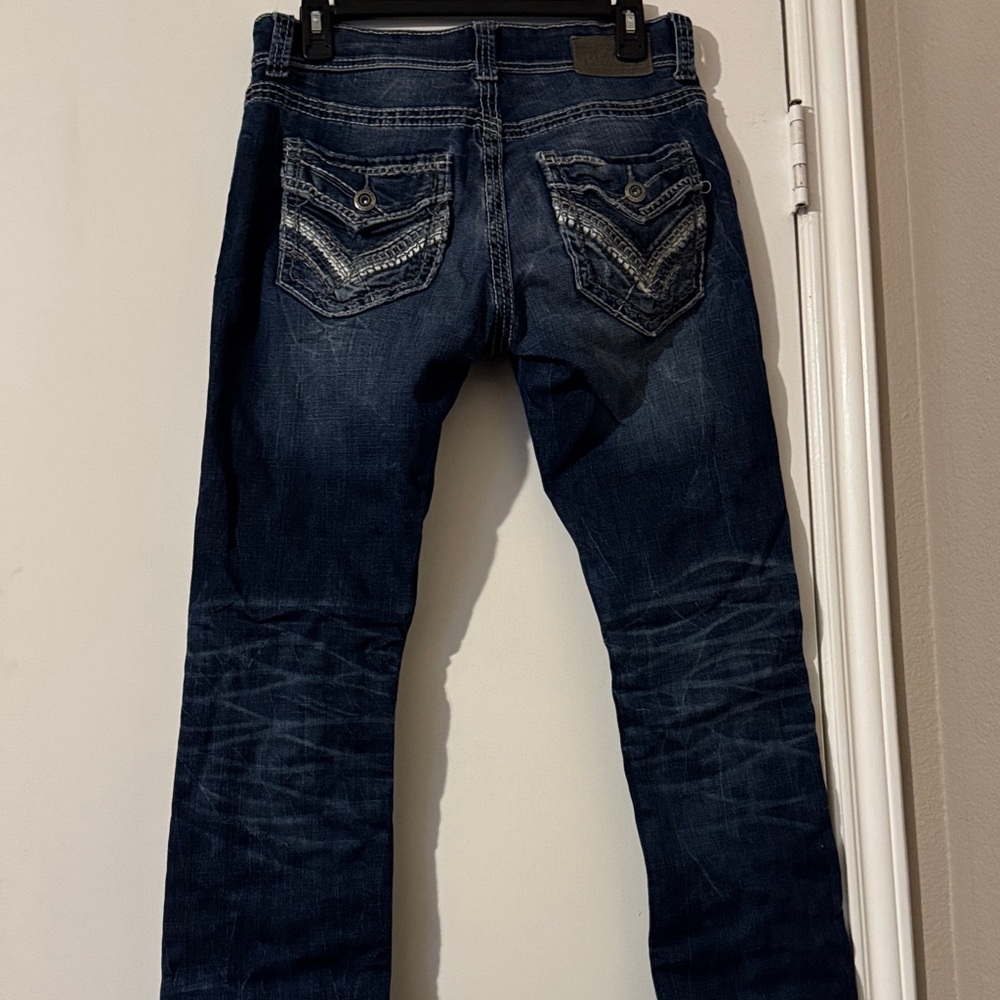 Buckle Men's Dark Blue Straight Jeans